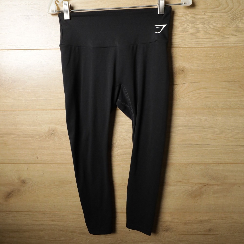 Gymshark Black Seamless High Waisted Workout Leggings Womens‎ Small Gym Yoga